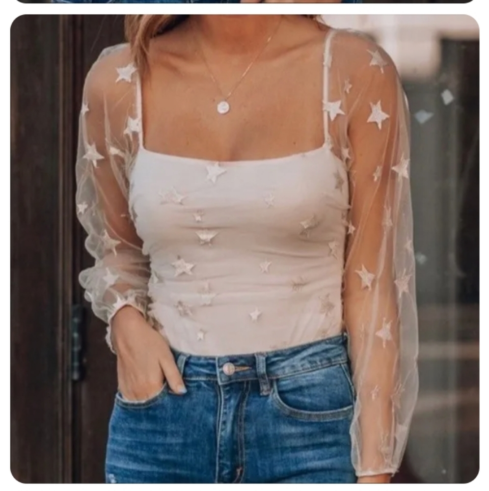 Lelis Star mesh bodysuit - long sleeve